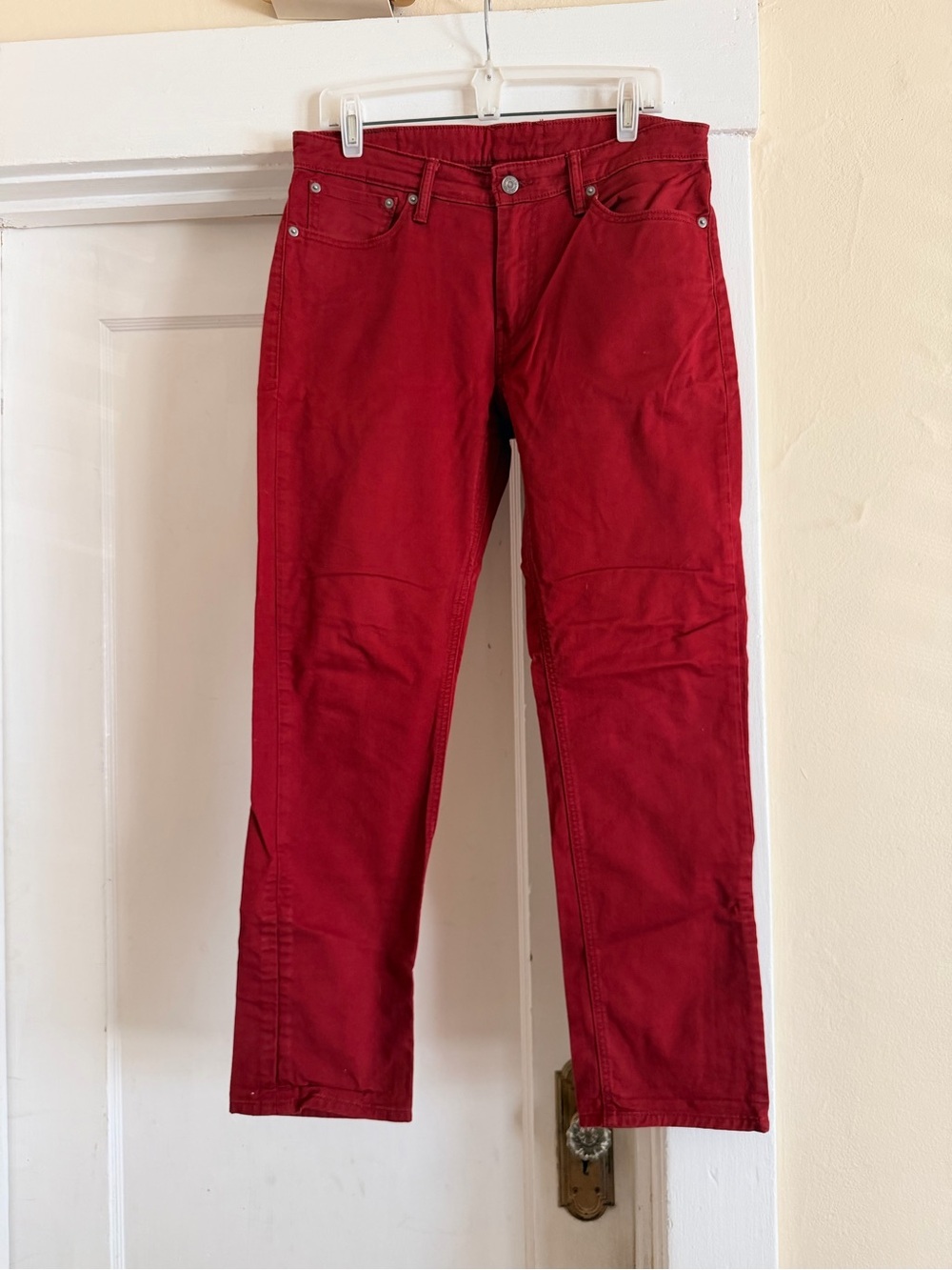 Levi's Men's Red Straight Jeans